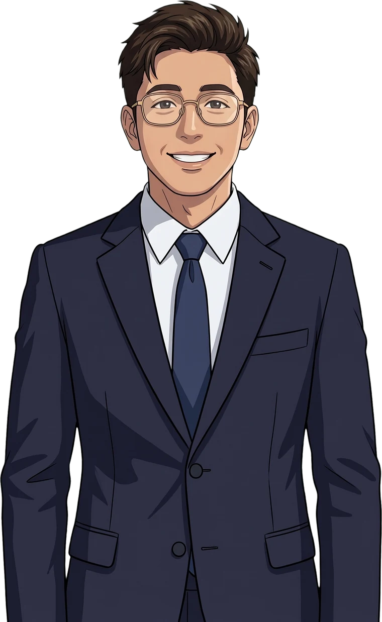 Cartoon portrait of Atty. Jeric Dave Gallardo as he appears on Forlawssake